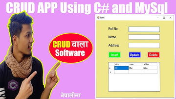 Complete CRUD Operation in C# with MySql Step By Step in Nepali |Create |Read| Update| Delete in C#