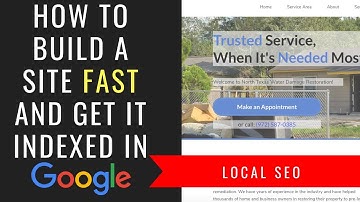 How To Build Your Affiliate SEO Site FAST and Get It Indexed In Google ASAP