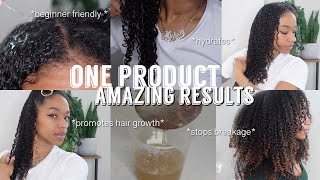 wash & go on natural hair for beginners| only ONE ingredient| start to finish