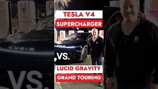 Lucid Gravity Charging On Tesla V4 Supercharger