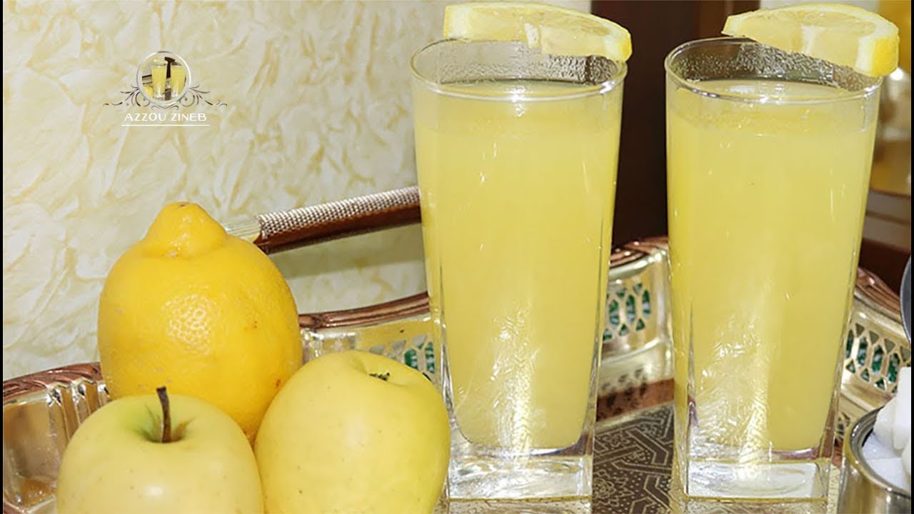 ب 2تفاحات🍏🍏 و ليمونة حامضة🍋 تحضري لتر و نصف من العصير المنعش lemon juice and apple