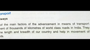 Social Science Class 5th Chapter 11 Transport in Modern Times ( Part 2)