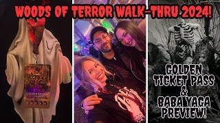 Woods of Terror 2024 Walk Through and Baba Yaga Preview!! Golden Ticket Meet and Greet!
