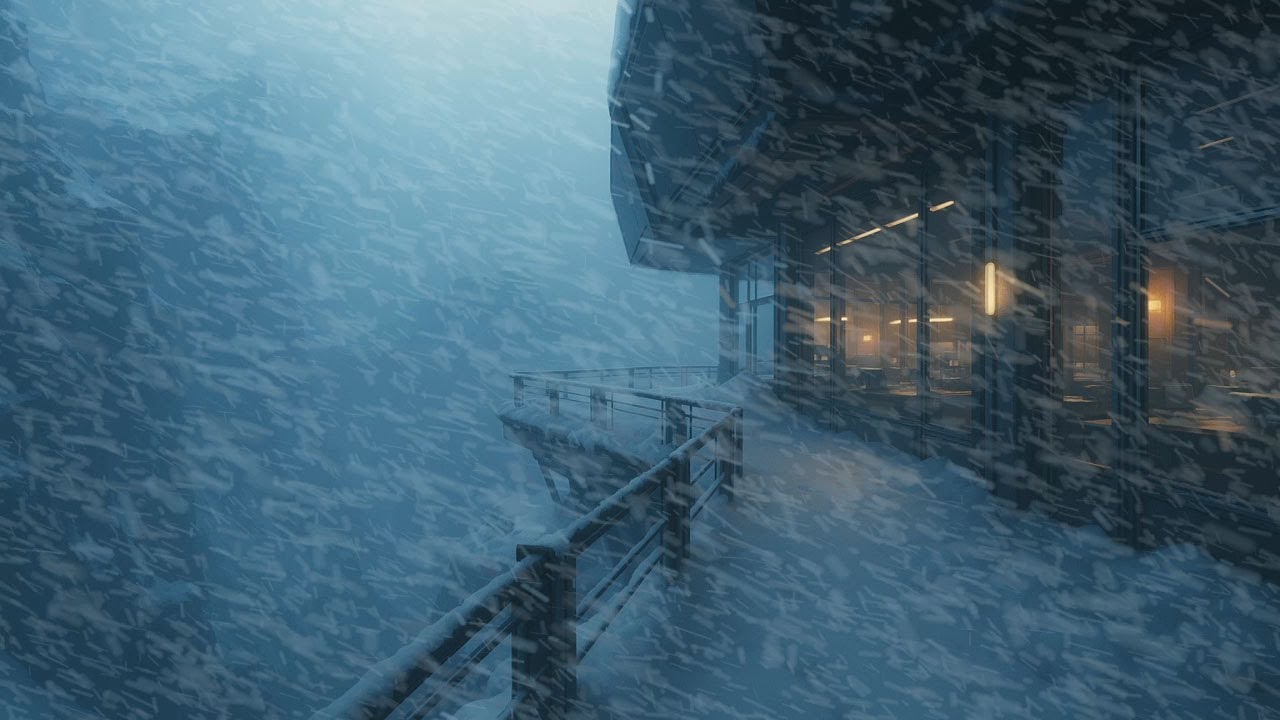 Raging Winter Storm Ambience | Blustering Snow & Wind Sounds for Deep ...