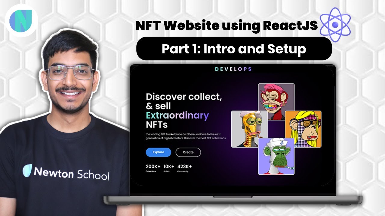 NFT Website using ReactJS | Part 1: Intro and Setup | ReactJS Beginner's Project for Resume