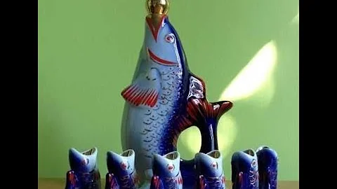 Советская посуда - краткая история ликерного набора в виде рыбок