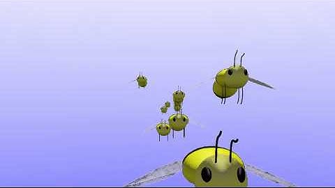 Swarm of Bees Simple Animation - Blender
