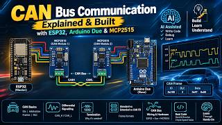 CAN Bus Communication Explained & Built with ESP32, Arduino Due & MCP2515 | Full Project-Part1
