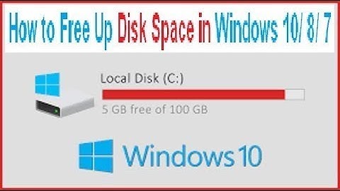 How to Free Up PC Disk Space windows 7, 8, 8.1, 10.