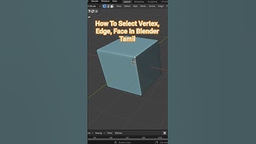 How to select Vertex, Edges, Faces in blender Tamil / Shortcut Key