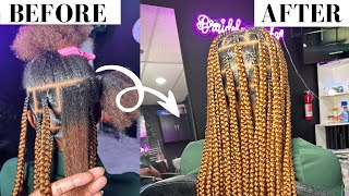 HOW To: TUCK Natural Hair When Braiding Tutorial| BEGINNER FRIENDLY/ Hairdiariesvi