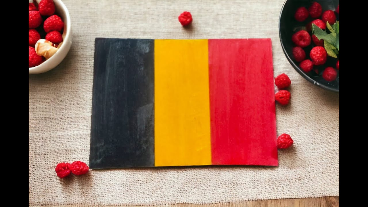 Drawing BELGIUM National Flag | Easy Method | BELGIUM Flag Painting