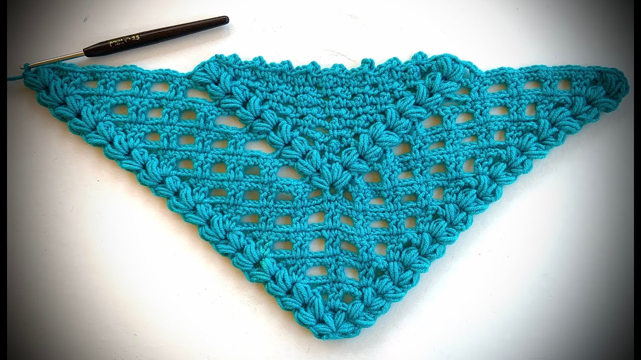 Tuchmuster MARIA  - nur 2 Musterreihen;) #häkeln #petraperle #crochet  #dreieckstuch #tuchmuster