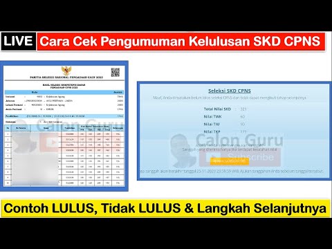 2 Cara Cek Pengumuman Kelulusan SKD CPNS, Contoh LULUS, Contoh Tidak LULUS &amp; Langkah Selanjutnya...