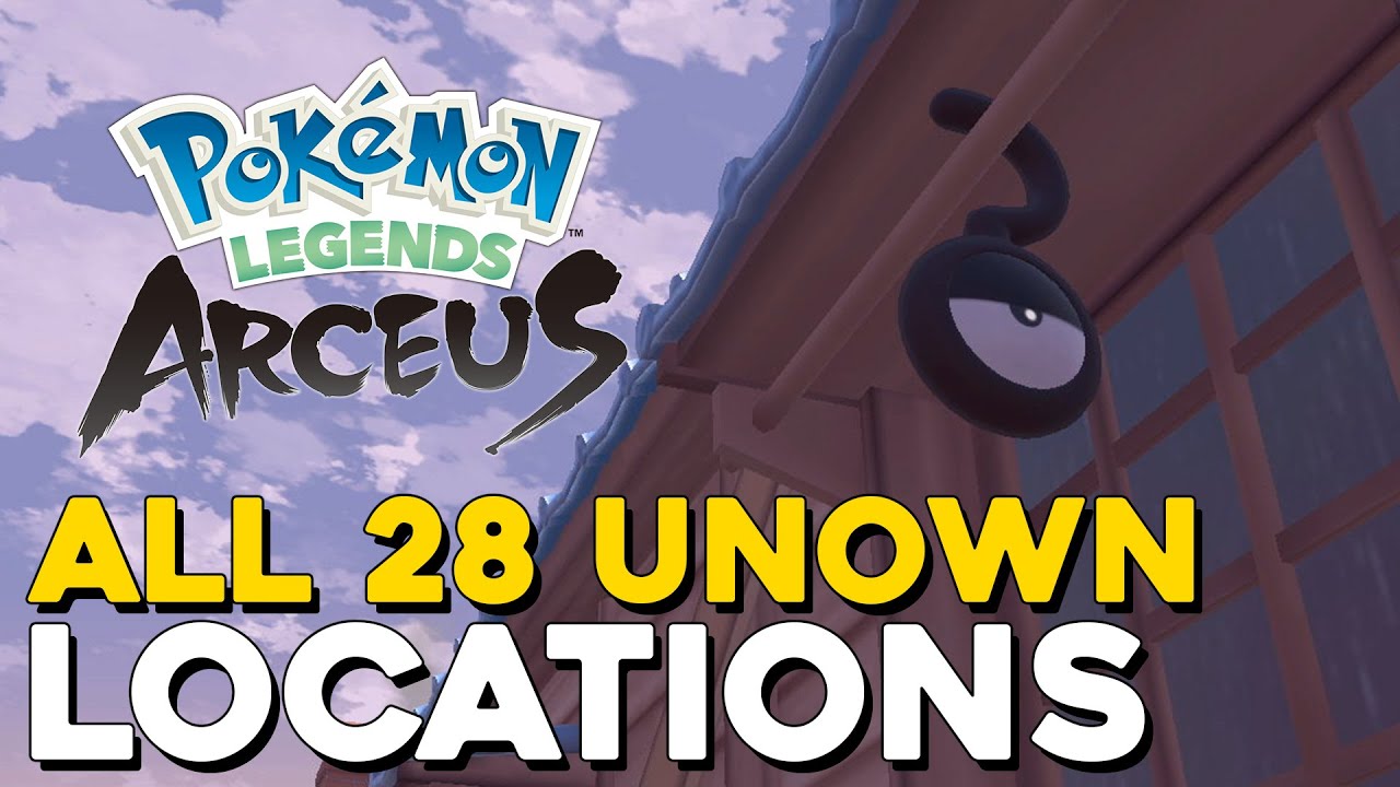 All Unown Locations  Where to find all Unown in Pokémon Legends