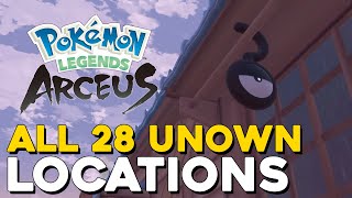 Pokemon Legends Arceus All 28 Unown Locations (Complete Unown Research Notes Guide)