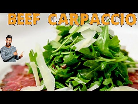 Thin Sliced Raw Beef Appetizer