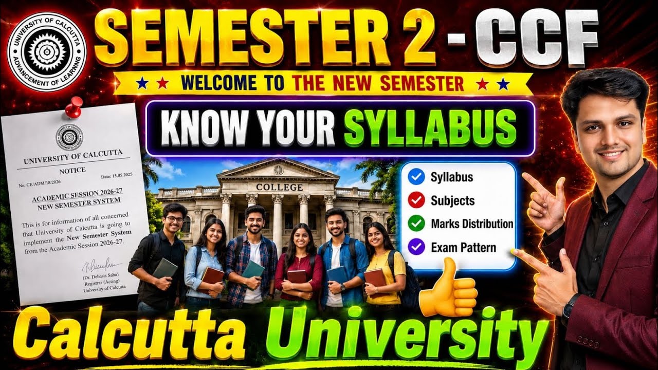 Semester -2 CCF | Know Your Syllabus | Subjects | Marks Distribution| Calcutta University