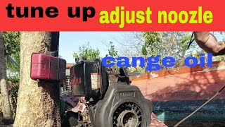 adgust noozle & tune up & change oil 192f 18hp single piston diesel engine #guimaras #dieselengine