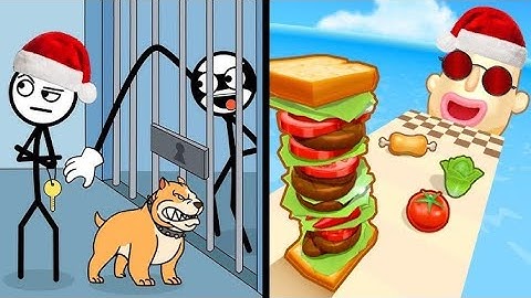 Sandwich Run 3D vs Thief Puzzle 3D🍉🍉🍒All Levels Game Mobile Walkthrough iOS, Android Gameplay Update