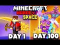 I Survived 100 Days in OUTER SPACE in Hardcore Minecraft