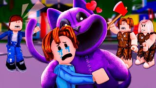 Run Away Together Peter And Catnap | Roblox Brookhaven 🏡Rp - Funny Moments