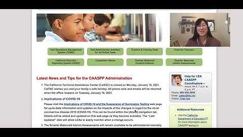 CAASPP Training Tutorial