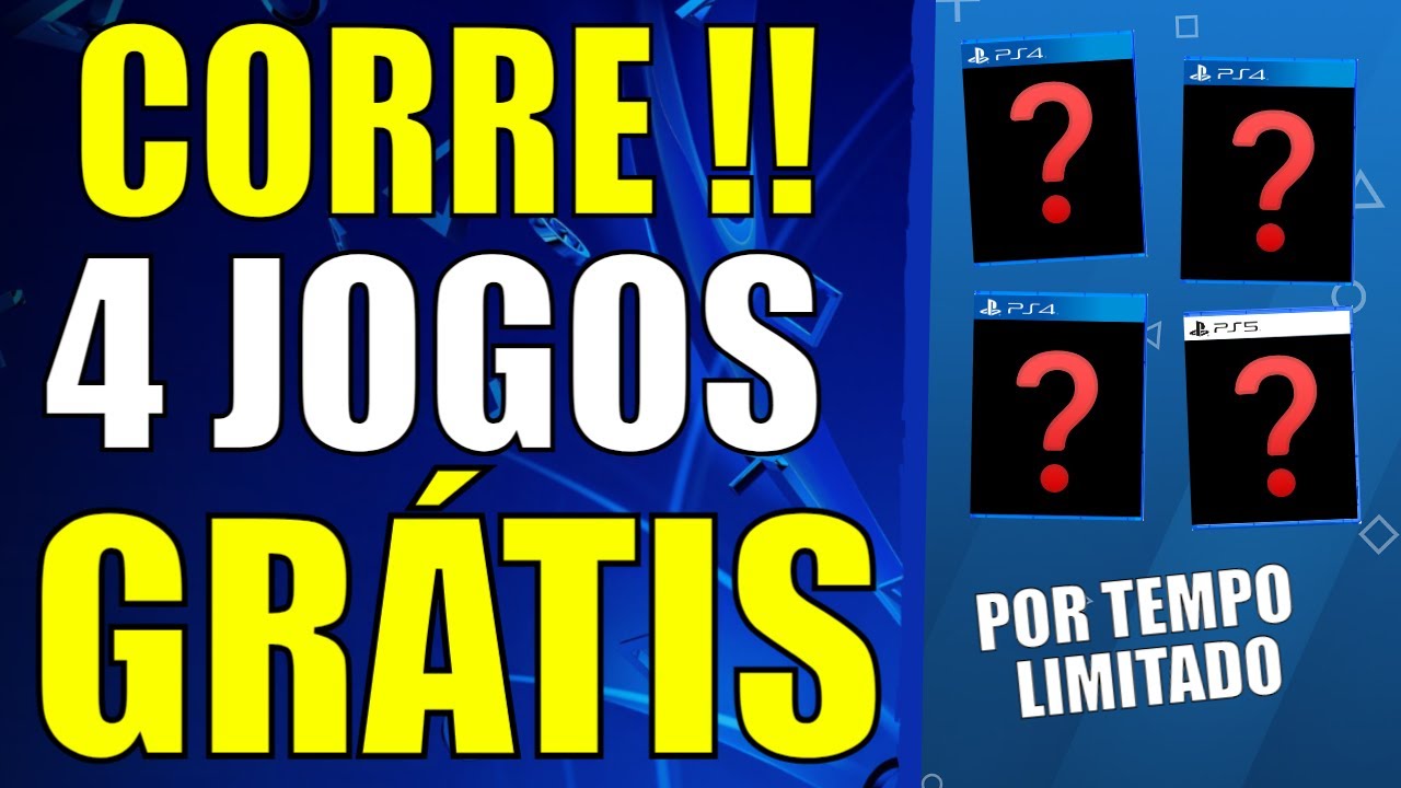 CORRE! 4 JOGOS GRÁTIS PRA SEMPRE E PRA TODOS NO PS4 E PS5! 