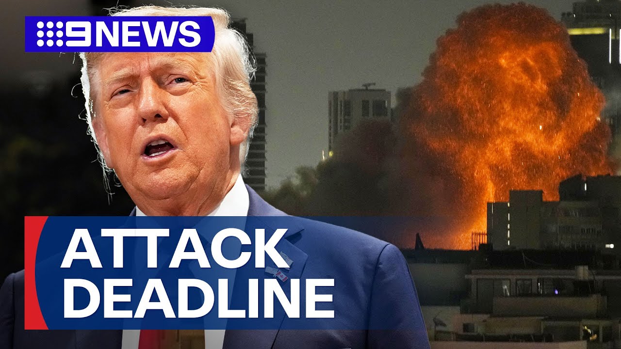 Trump announces deadline for Iran strike | 9 News Australia