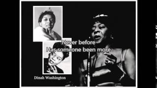 DINAH WASHINGTON - Unforgettable (1961) with lyrics