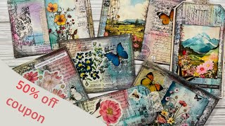 How to Use Tim Holtz Distress Crayons and Paper Scraps to Create Journal Cards