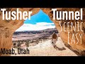 Tusher tunnel trail  easy offroad trail in moab utah with short and amazing tunnel hike