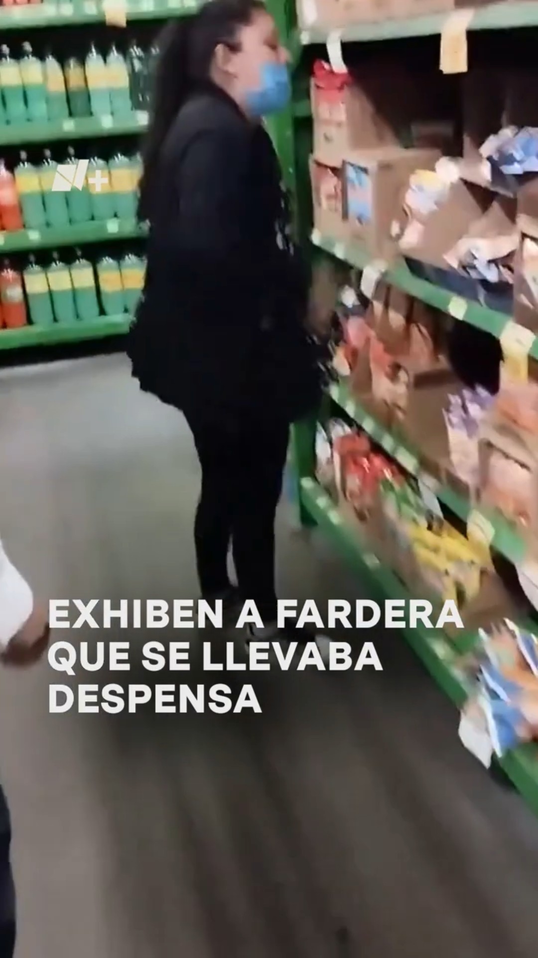 Exhiben a fardera que se llevaba despensa #nmas #puebla #robo #shorts