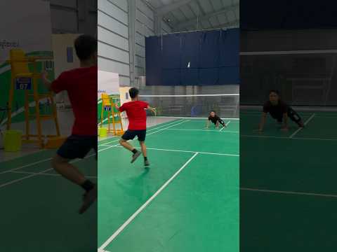 Across volley 🦂😂 #shuttlecock #creative #sports