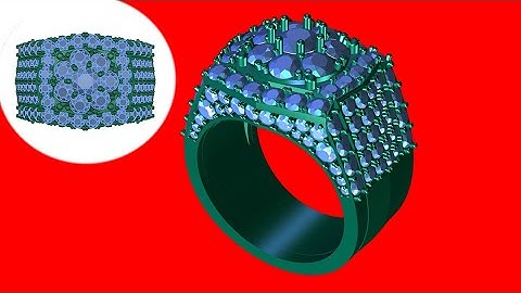 how to design ring with matrix 8 3d modeling software #198 #umphumrin #jewelrydesign #trending