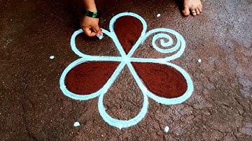 Diwali simple rangoli designs🌹5*3 deepavali special kolam🌹 diwali 2025 flowers kolam🌹 super rangoli