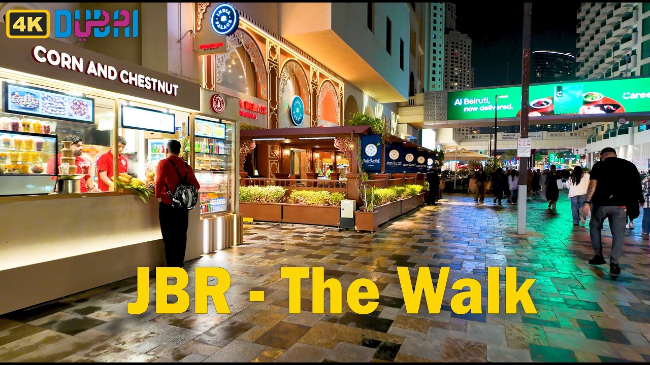 Dubai (4K) Amazing JBR – The Walk & The Beach Areas | Evening Walking Tour 2026