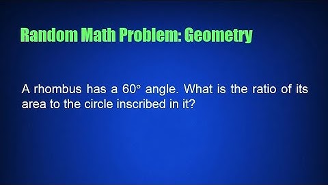 Random Math Problem: Geometry
