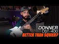 Електрогітара з чохлом та аксесуарами Donner Music DST-400 Electric Guitar Black EC1385