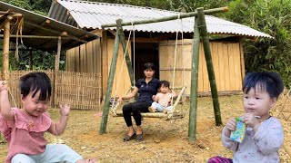 Full video 50days;Harvesting a lot of luffa and eggplant,Making a swing,Phuong Tam building new file