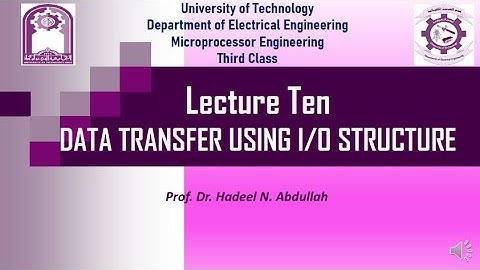 Lecture10 Microprocessor Eng Dr Hadeel Nasrat