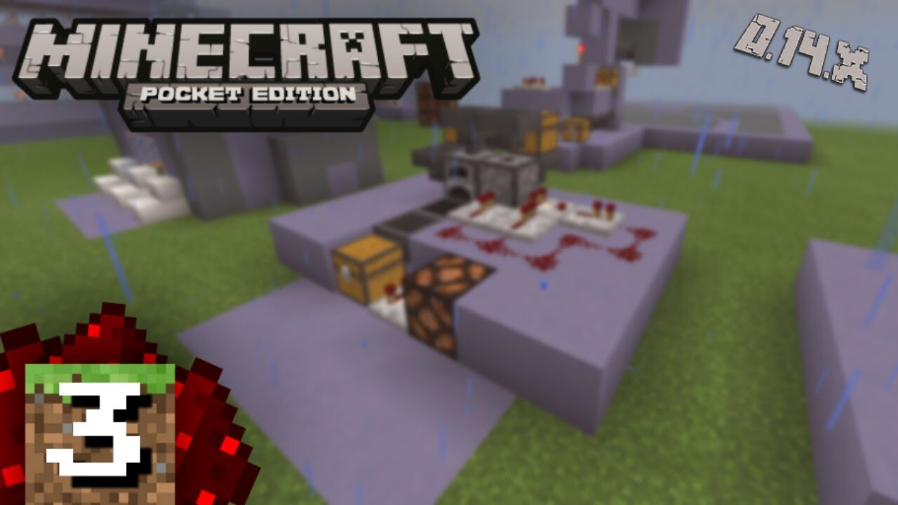 Minecraft PE RedStone : Auto Cooker Machine (3) - YouTube