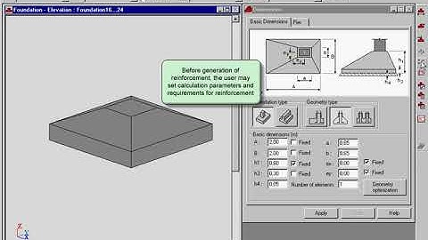 Autodesk Robot structural analysis - rc spread footings