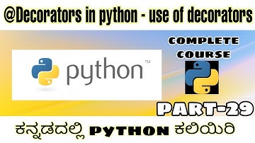 [Kannada]- @Decorators in Python ||  Python complete course in kannada || by script kiddie