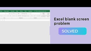 how to solve excel blank screen problem 2023