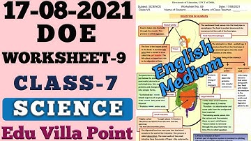 Class 7 Science Worksheet 9(17/08/2021) English Medium| Class 7 Science  | Edu Villa Point