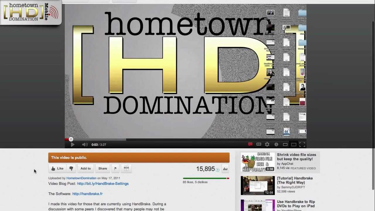 RESPONSE RE HandBrake Settings For Minimal Quality Loss