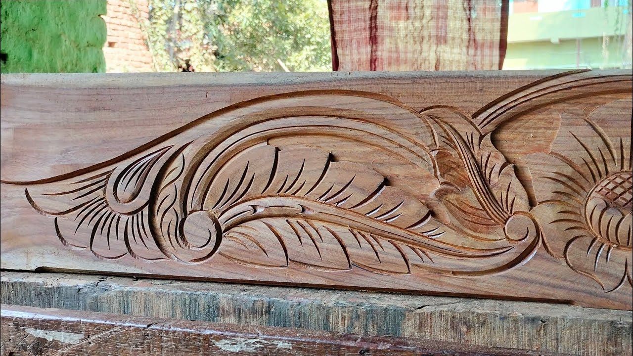 Wooden bed carving design New model 