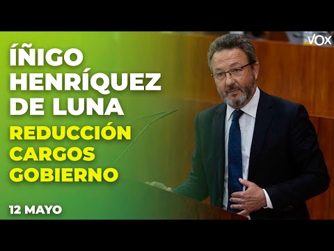 Intervención de ÍÑIGO HENRÍQUEZ DE LUNA sobre REDUCCIÓN DE CARGOS POLÍTICOS