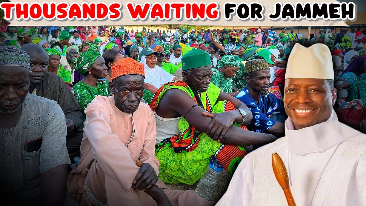 Thousands gather waiting for Yahya Jammeh